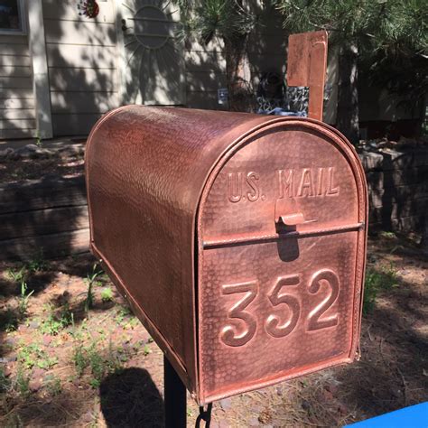 copper metal box|handmade copper mailbox.